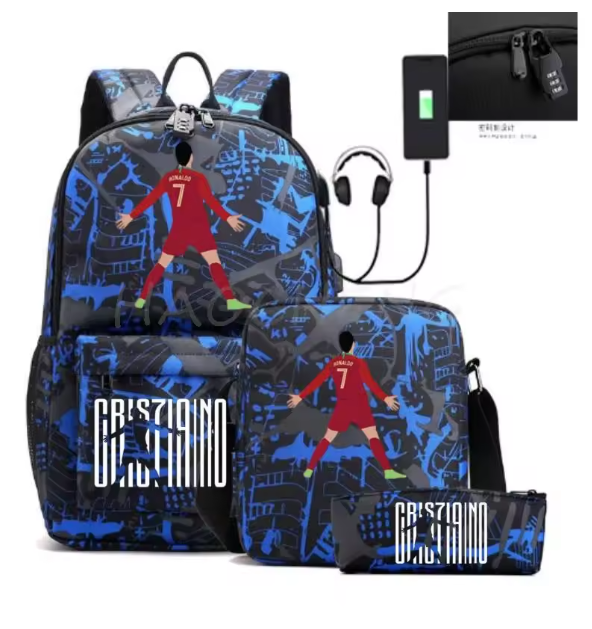 Ronaldo CR7 USB Backpack - Power Your Adventures